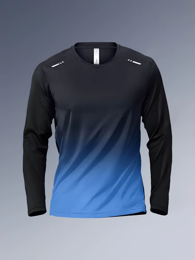 T-shirt à manches longues pour hommes, vêtements de Fitness, printemps-automne, vêtements à séchage