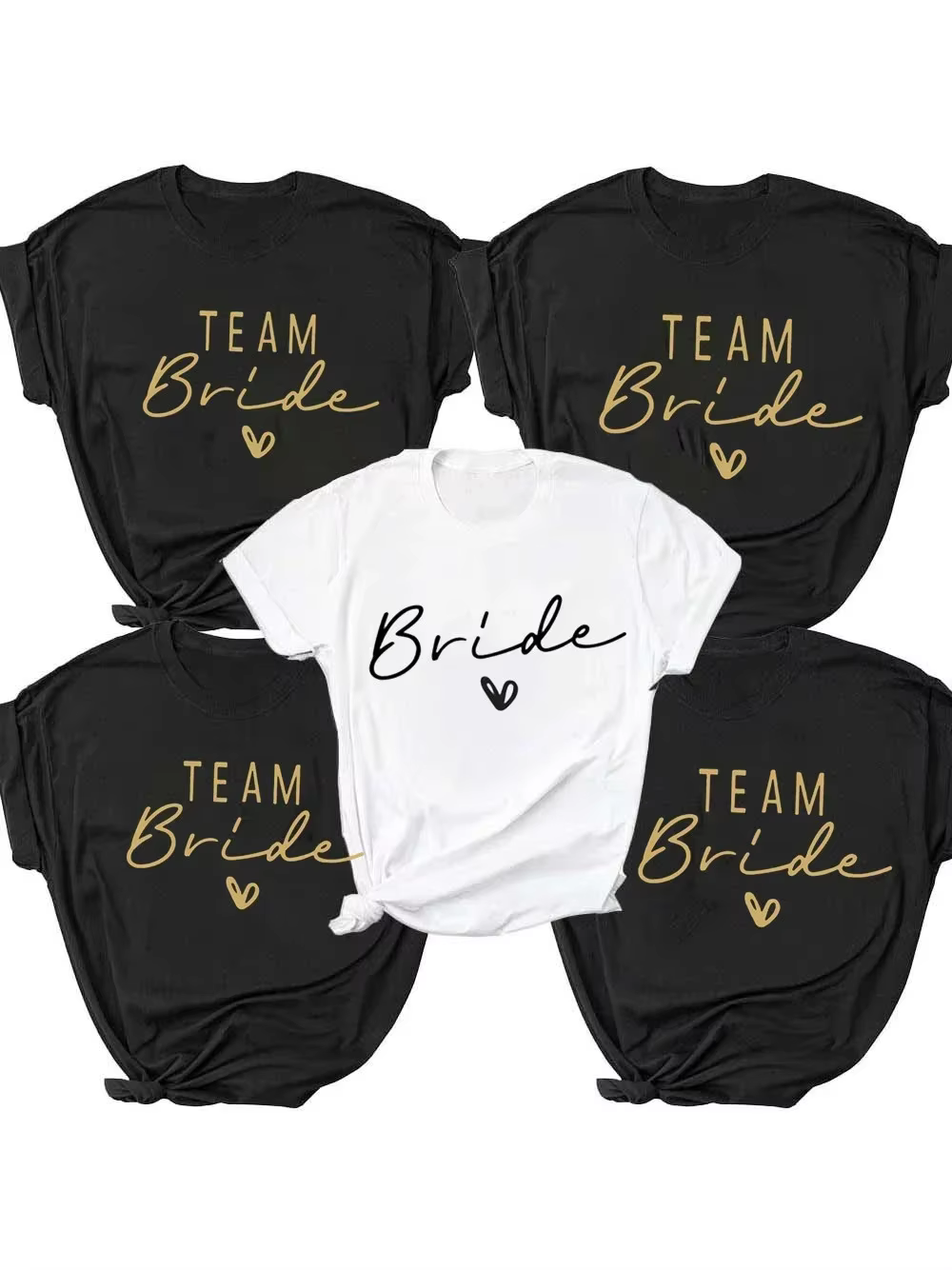 Femmes coton T-Shirt équipe mariée enterrement de vie de jeune fille douche poule fête demoiselle d'