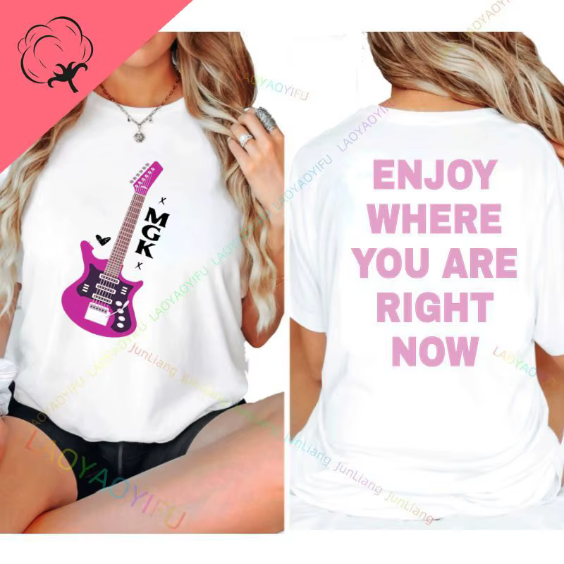 Mgk mitrailleuse Kelly T-shirt mode haute qualité à manches courtes T-shirt 100% coton ample haut dé