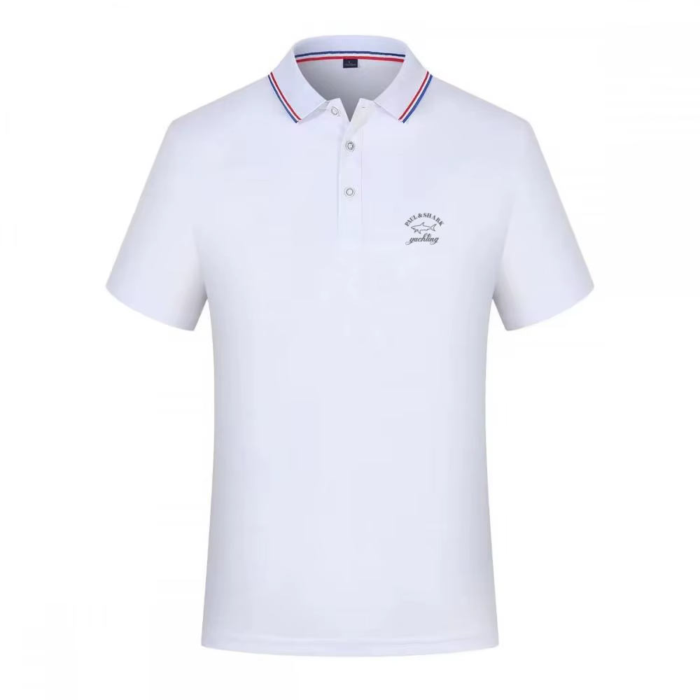 Nouveau Polo Homme 2026 à Séchage Rapide avec Logo Imprimé, Col Côtelé et Bordure Rayée, Coupe Slim,