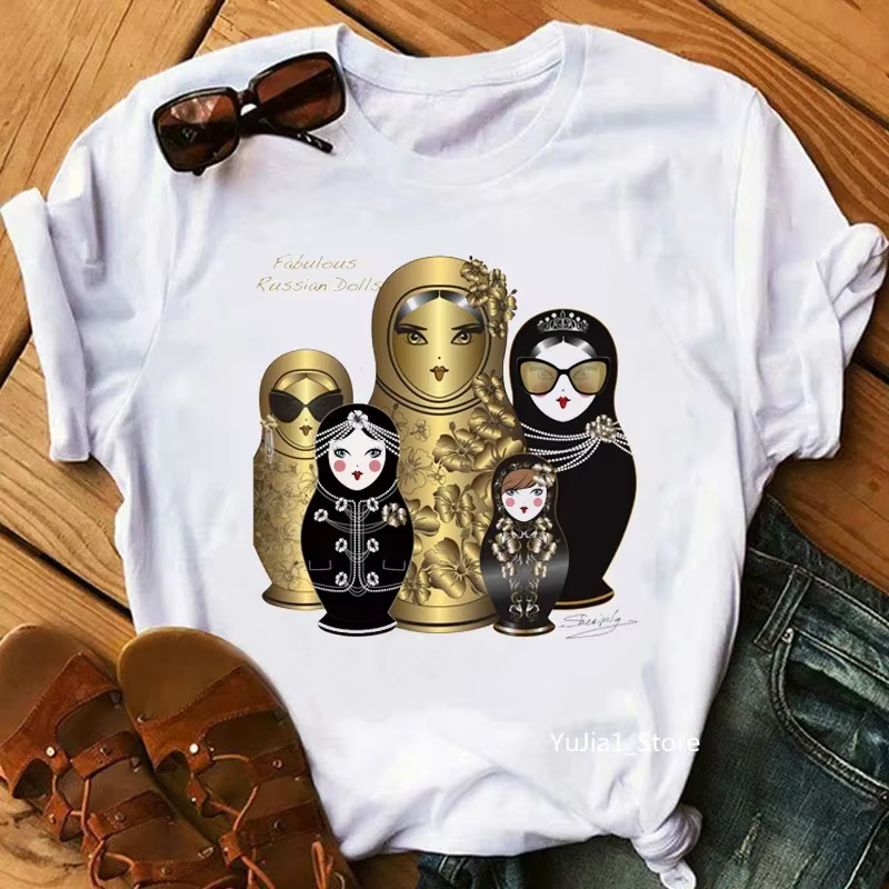 T-shirt femme blanc, humoristique et décontracté, estival et à la mode, style Harajuku, 2024