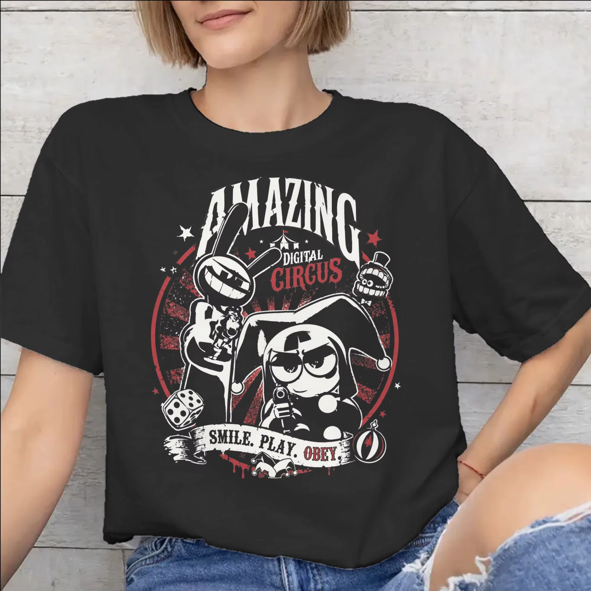 T-shirt unisexe en coton 100%, à manches courtes, avec dessin animé TADC, nouvelle collection