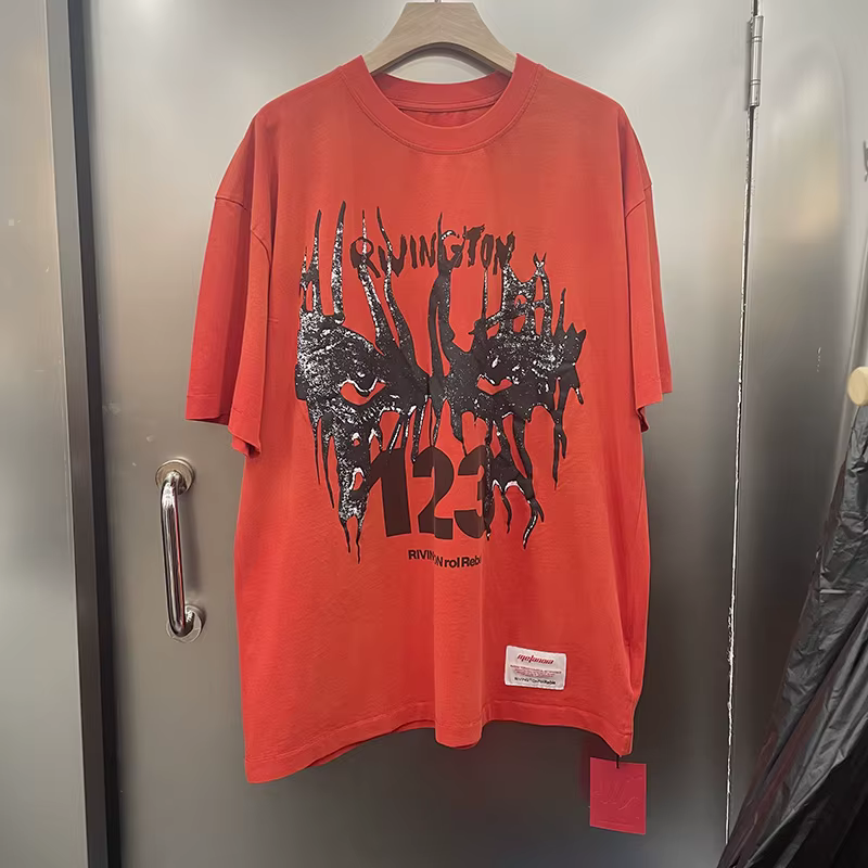 T-shirt RRR-123 imprimé avec un logo de High Street Graphics, en coton de qualité supérieure, surdim