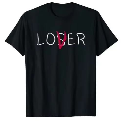 CRAer Lover-Chemisier à Manches Courtes pour Amoureux, Chemise Sombre, Lettres Humoristiques Imprimé