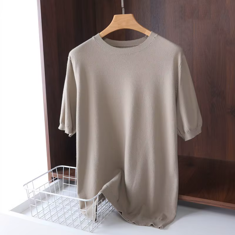 T-shirt manches courtes homme, en cachemire mérinos super fin, respirant, séchage rapide, Anti-odeur