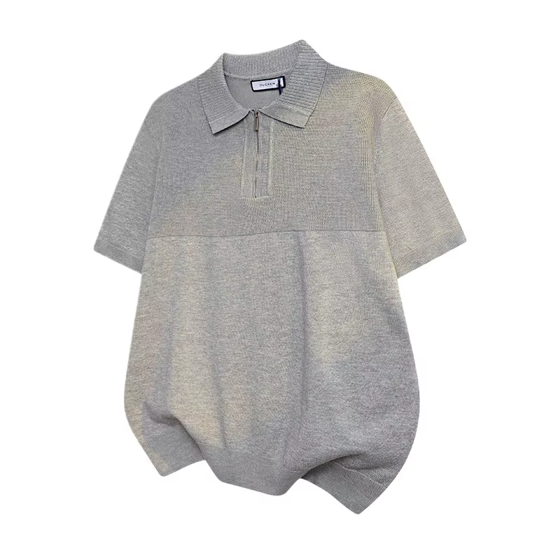 Nouveau Polo zippé 2026 – T-shirt décontracté à manches courtes et col à revers, polyvalent et éléga