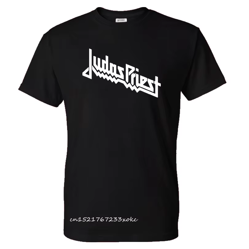 T-Shirt imprimé Judas Priest pour homme, streetwear, groupe de musique célèbre, 100% coton, rapMetal