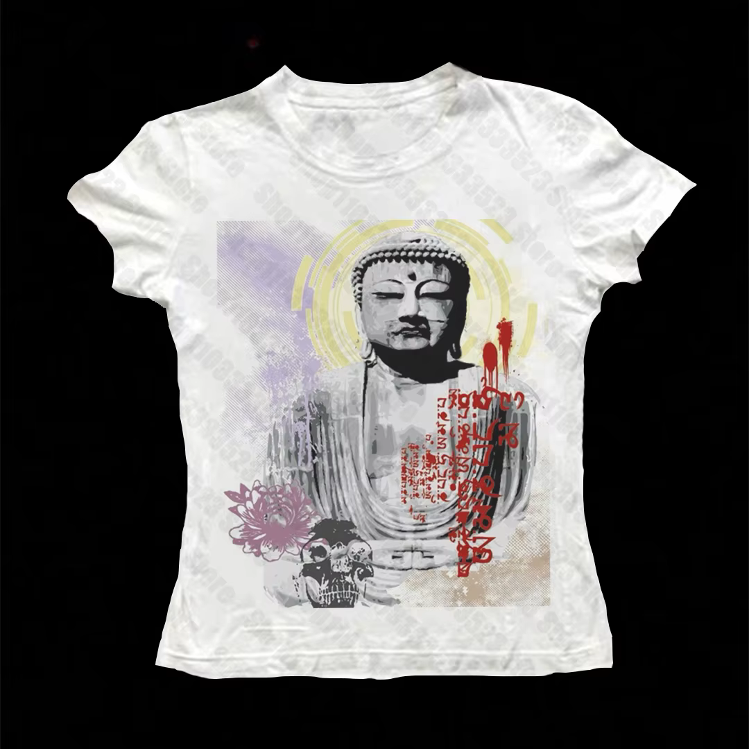Punk lettre impression T-shirts hauts rue Punk femmes vêtements Grunge e-girl impression mince poube