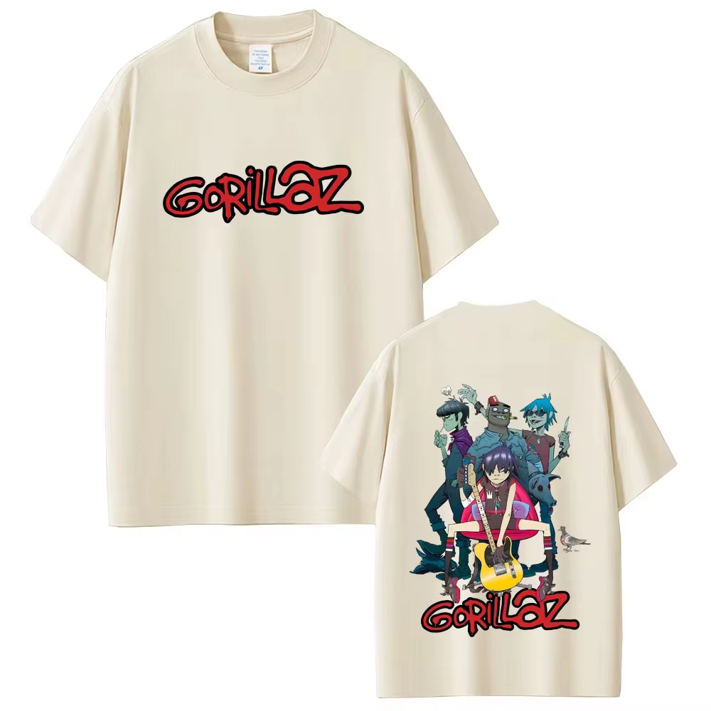 Groupe de Rock Gorillaz graphique T-shirt hommes femmes Hip Hop gothique Pop musique à manches court