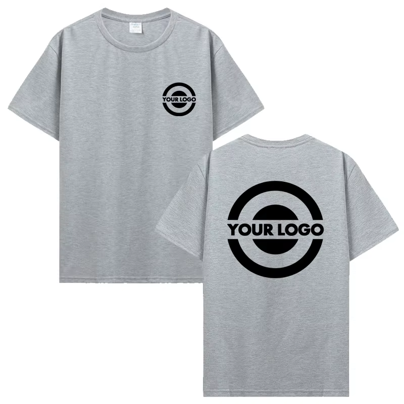 Bricolage votre Photo ou Logo T-shirt imprimé personnalisé femmes hommes été coton T-shirt hauts à m