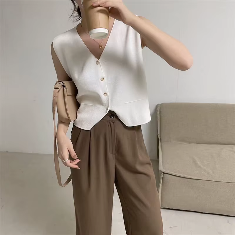 T-shirt Chic à Col en V pour Femme, Vêtement Décontracté, Rétro, Solide, pour Document