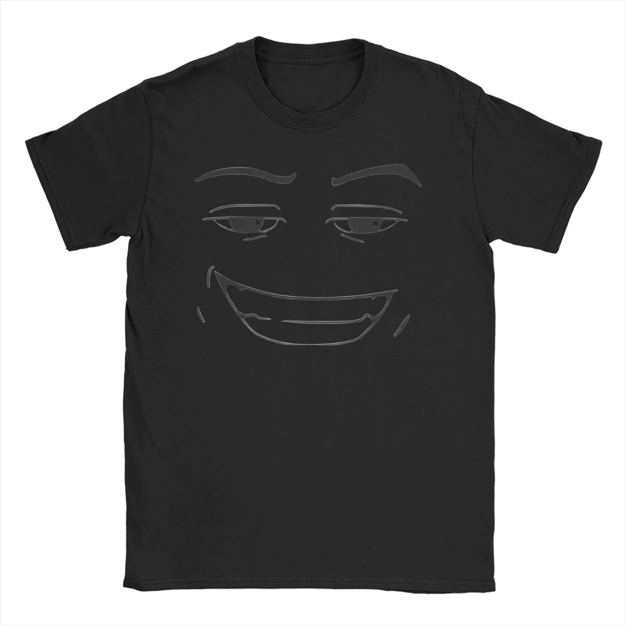 Happy Robot Face hommes femmes T-Shirts Robloxs T-Shirts uniques à manches courtes col rond T-Shirts