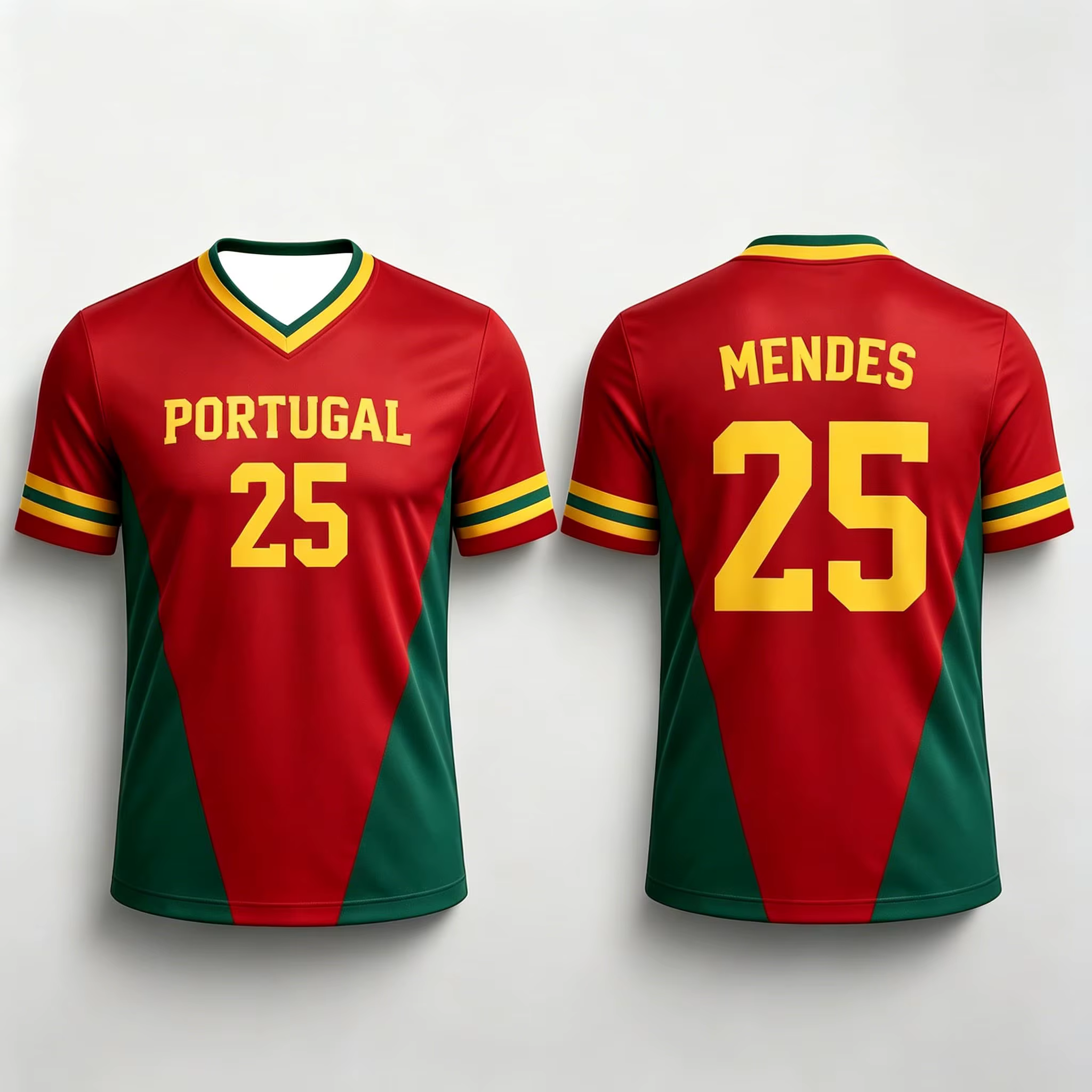 T-shirt de sport pour supporters de football du Portugal, pour hommes, femmes, garçons, enfants, par
