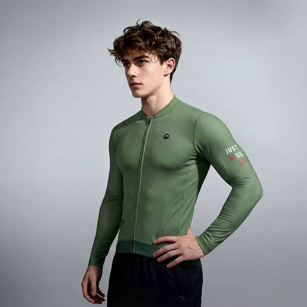 RION T-shirt à manches longues pour hommes, sweat-shirt de sport, haut de course, vêtements de cycli