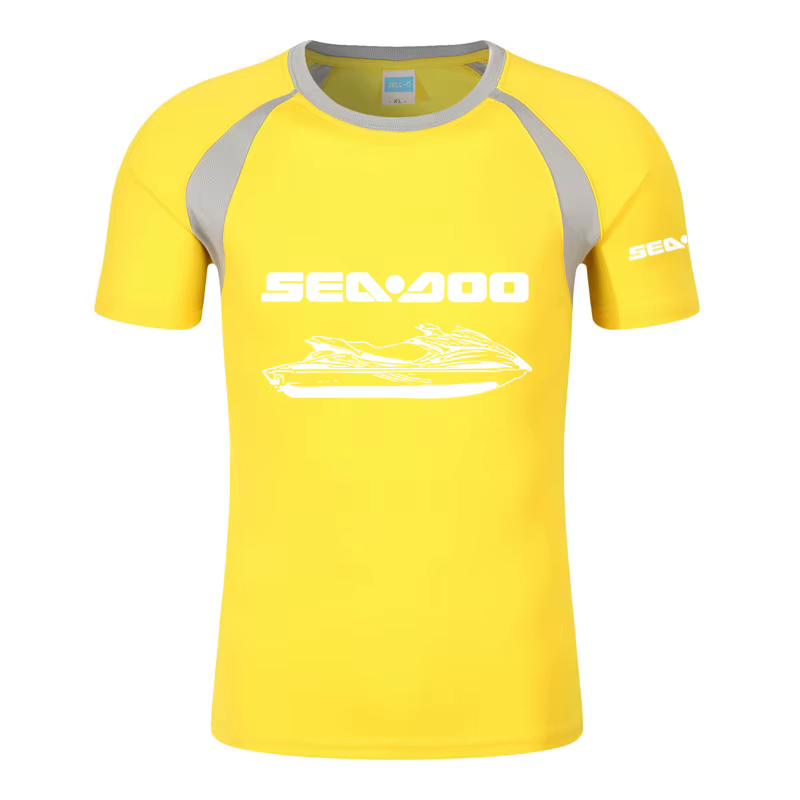Sea Doo Seadoo Moto hommes nouveau imprimé à la mode été T-shirt coton Raglan à manches courtes col 