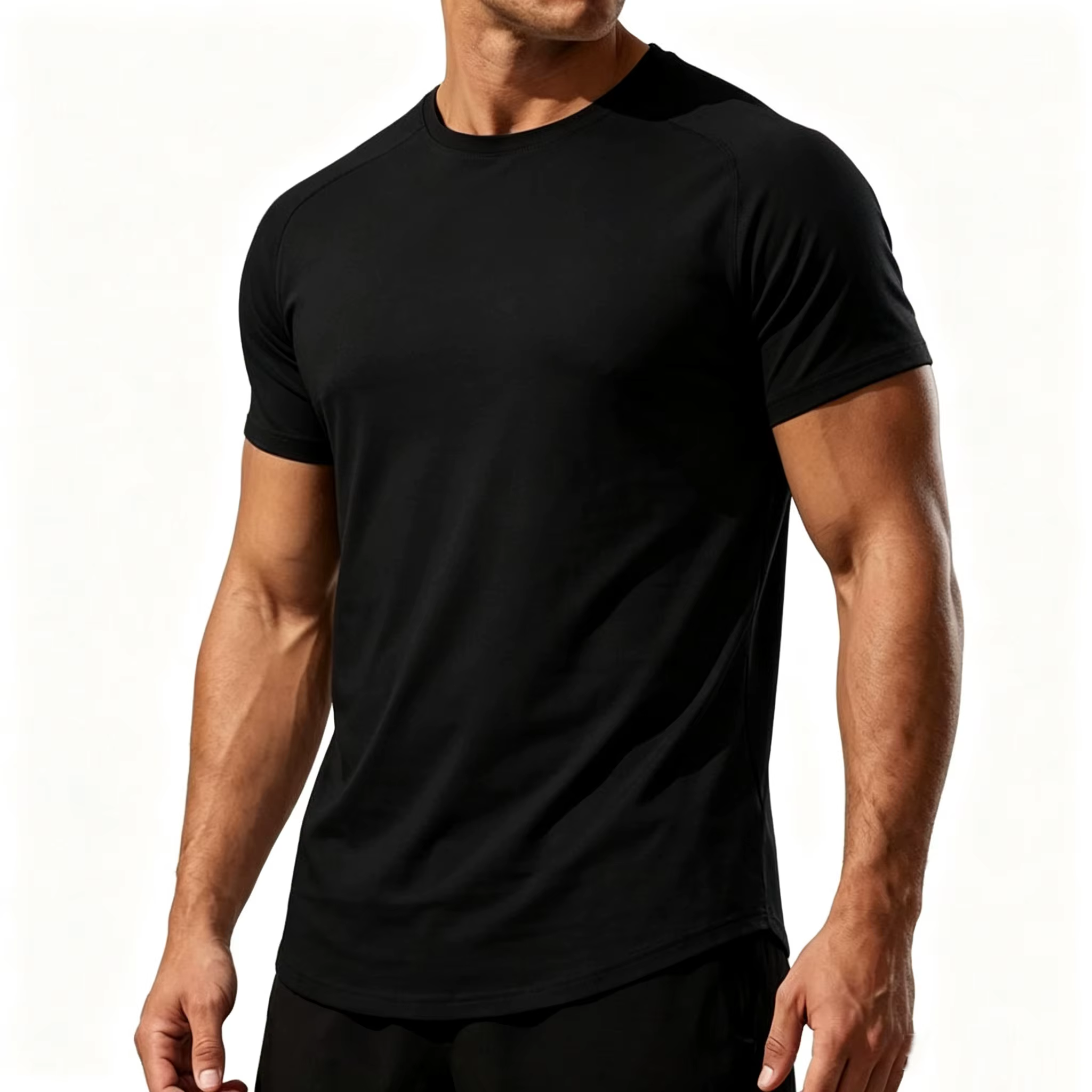 T-shirt de fitness pour hommes, T-shirt d'été à manches courtes pour entraînement athlétique, T-shir