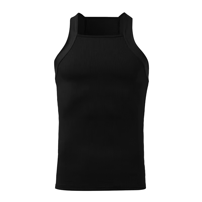 Débardeur de sport pour hommes, nouvelle mode, couleur unie, col rond, T-shirt sans manches, slim, S