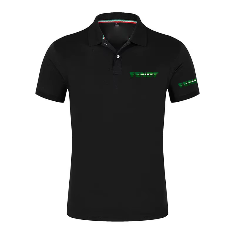 Nouveau polo à manches courtes pour hommes, imprimé avec le logo du tracteur FENDT, couleur unie, su