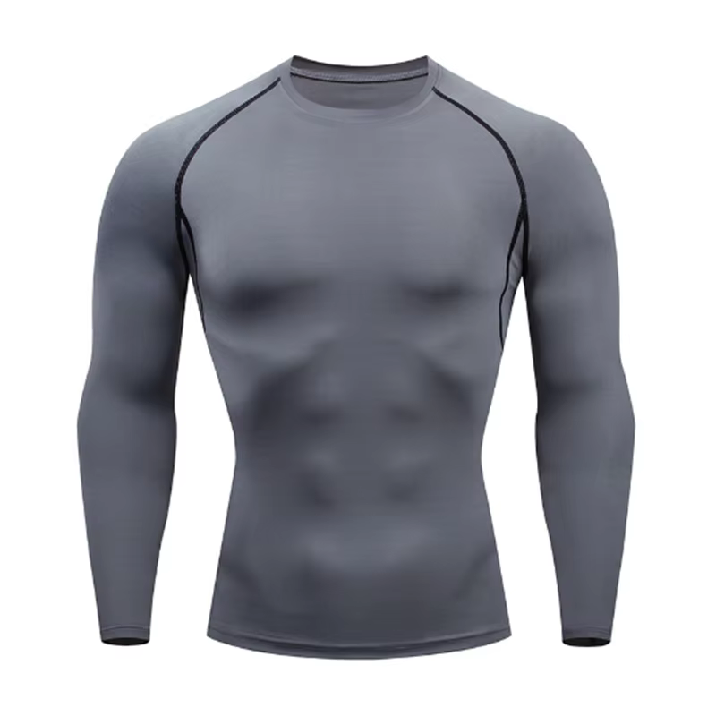 T-shirt de sport de compression respirant pour homme, coupe sèche, haute qualité, rashguard, jogging