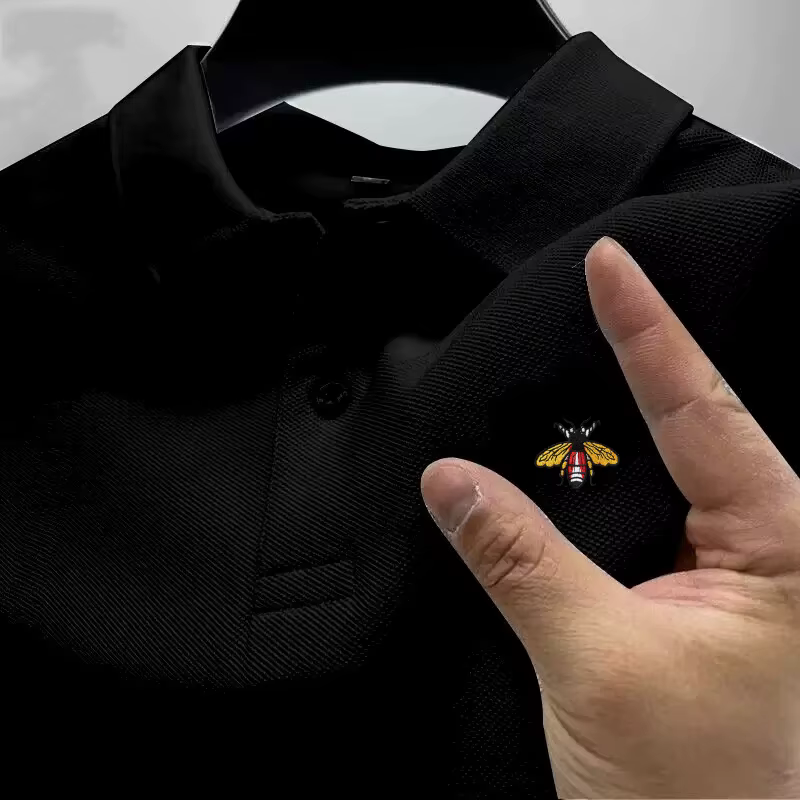 Chemises polo à manches courtes pour hommes, logo brodé de haute qualité, mode estivale, décontracté