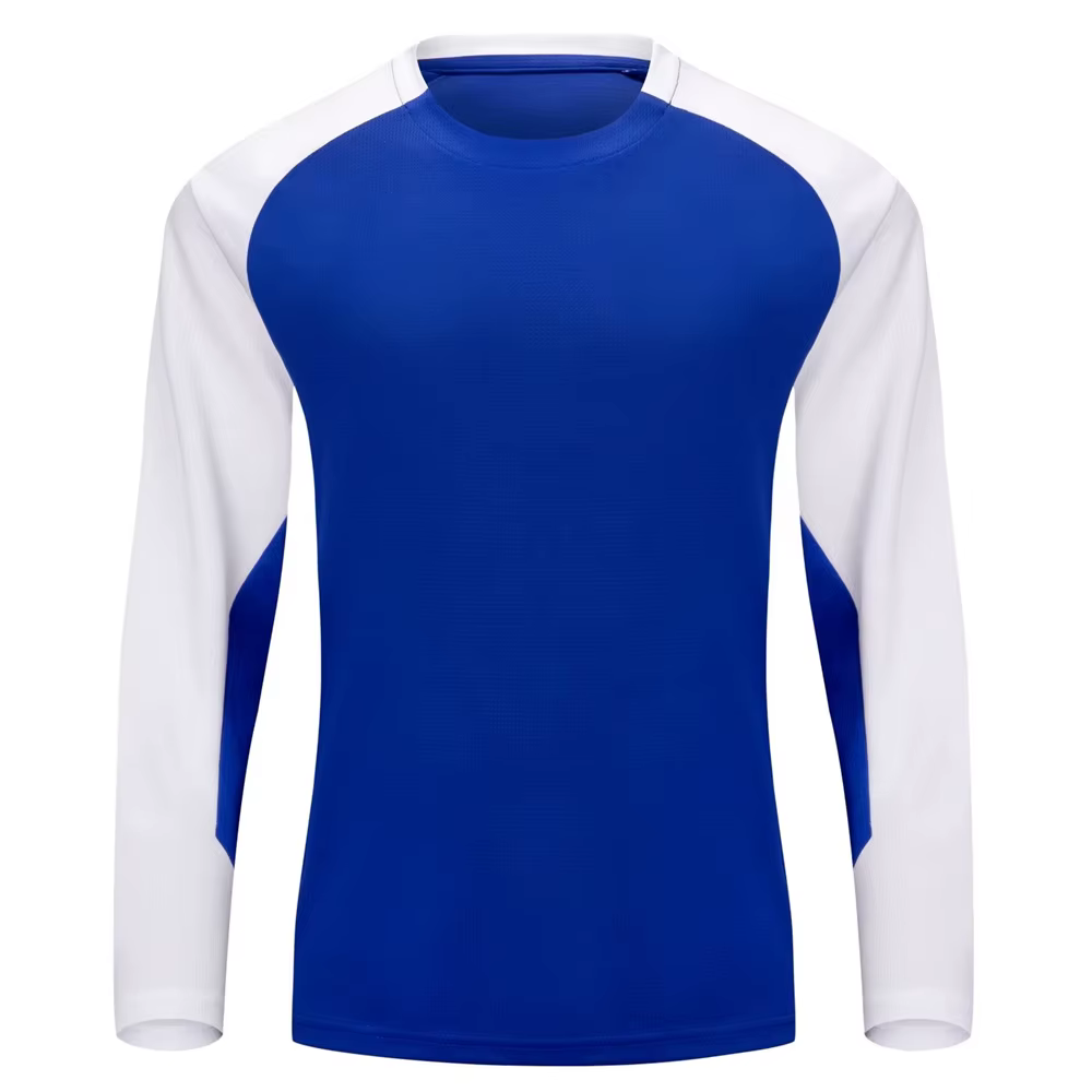 T-shirt de sport à manches longues pour hommes et enfants, maillot de football, maillot de course, c