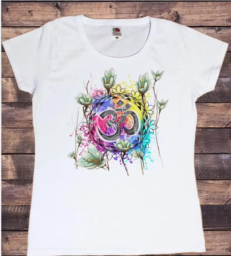 T-shirt imprimé arbre pour femme, vêtements de méditation, respirant, oiseau arc-en-ciel, Harajuku,