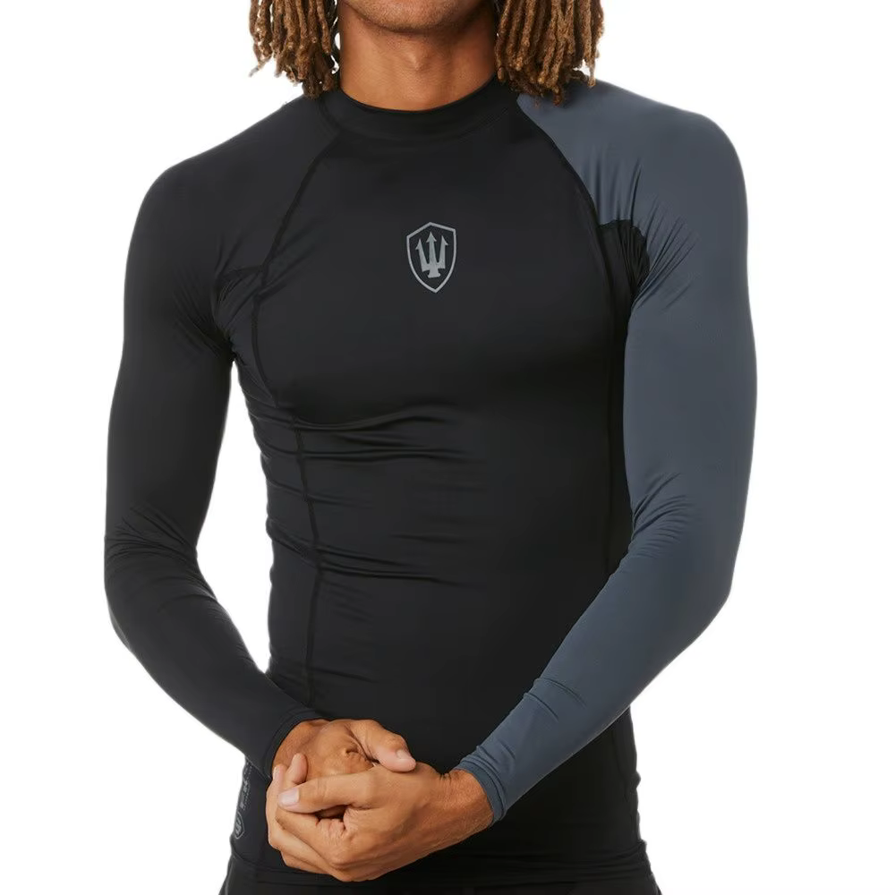 Rash Guard Vêtements de Surf Vêtements à Manches Longues pour Hommes Protection Uv T-Shirt de Natati