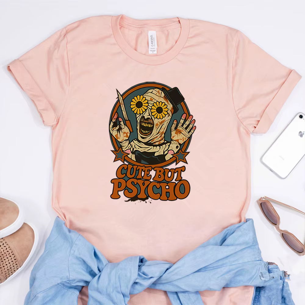 Terrifier Halloween film d'horreur chemise Art le Clown mignon mais psychopathe graphique t-shirt Ar