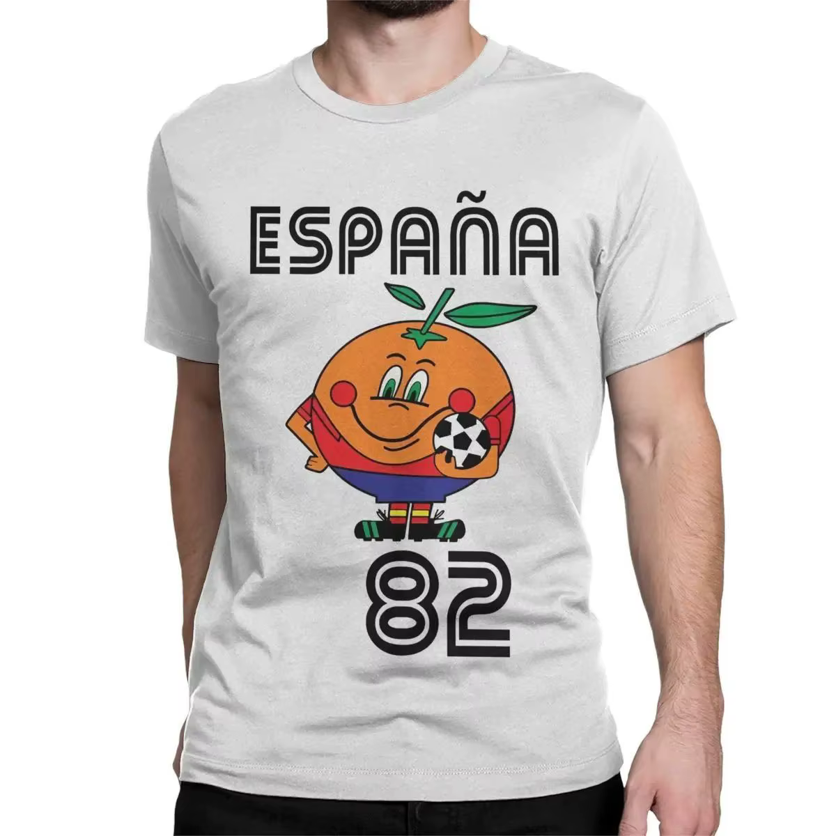 Naranjito T-shirt homme haute qualité col rond espagne 82 mascotte espagnole 1982 Football T-shirt h