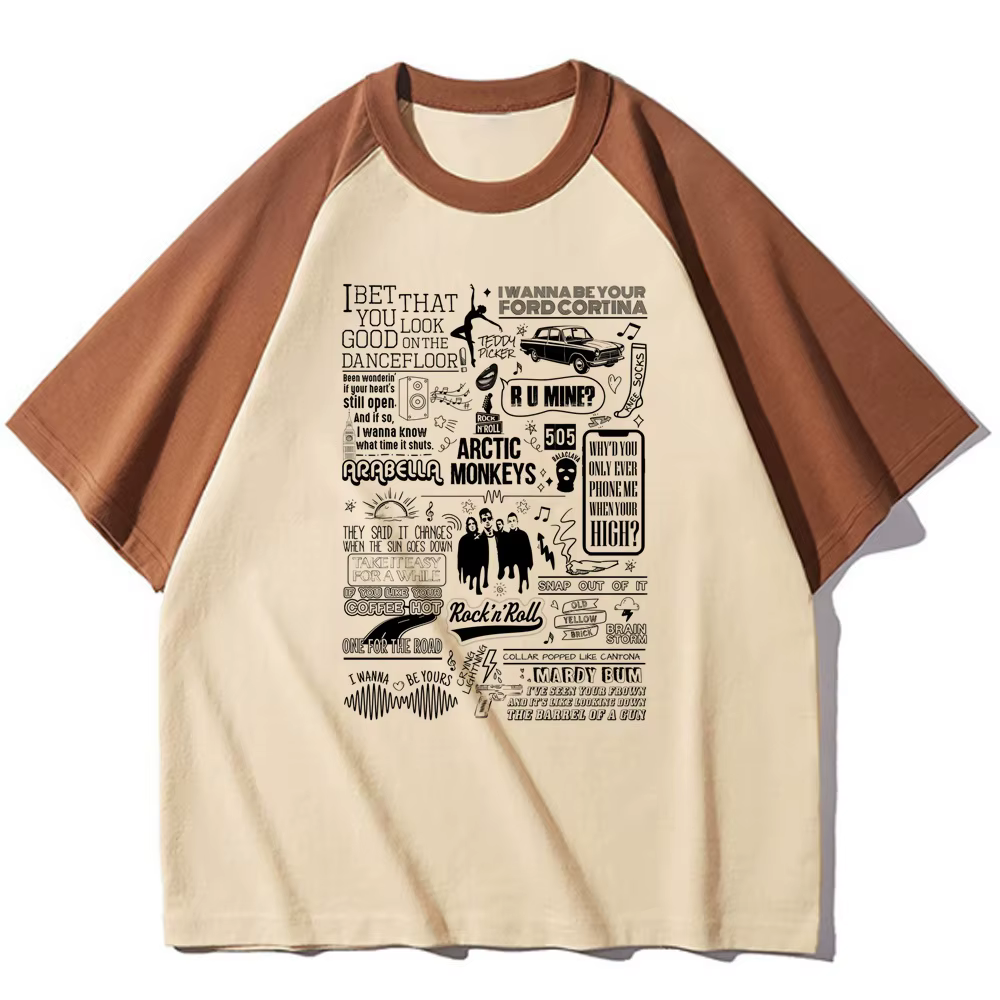 T-shirt Arctic Monkeys pour filles, streetwear rétro, pop culture 2000s ChimPastel graphique rétro a