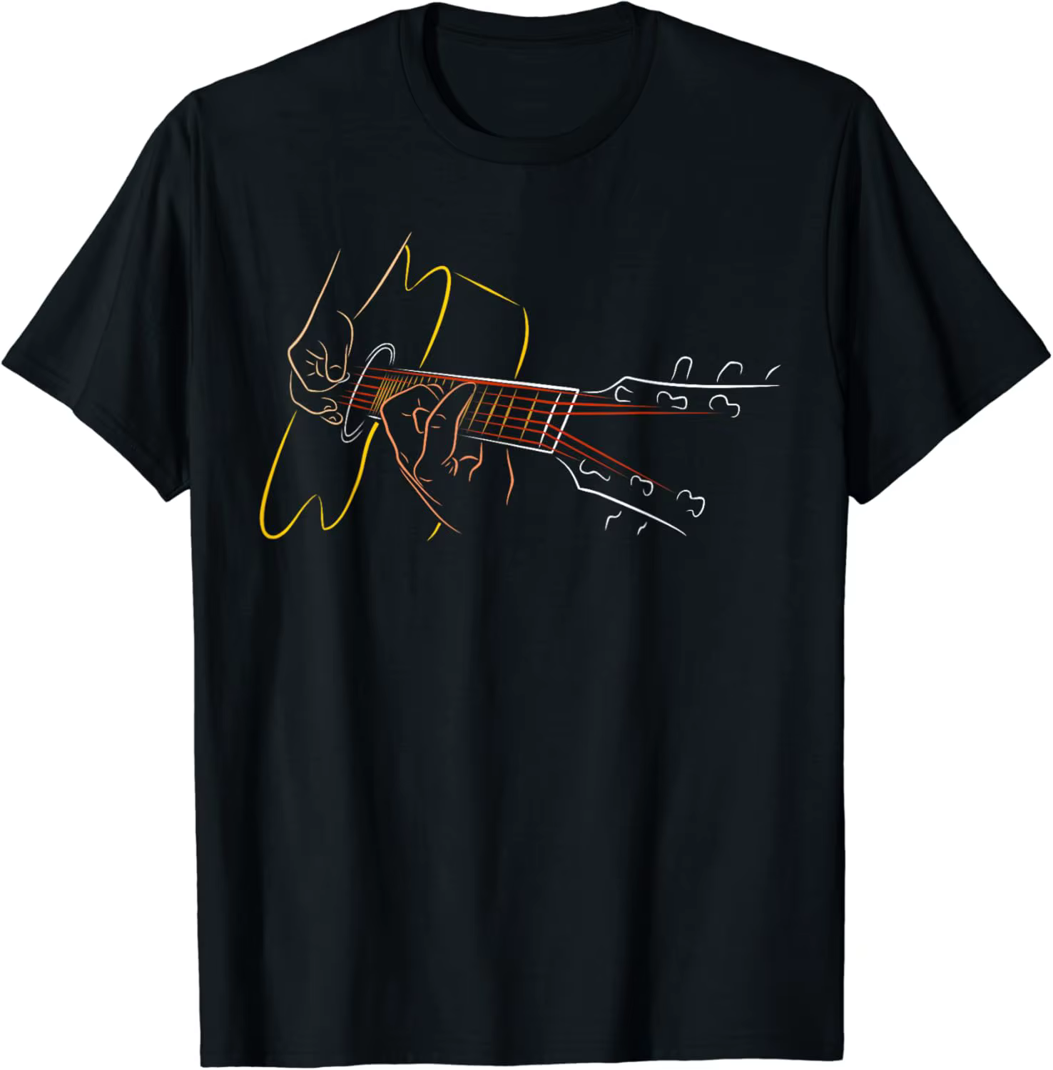 T-shirt guitare acoustique - Un excellent cadeau pour les guitaristes ou les groupes. T-shirt imprim