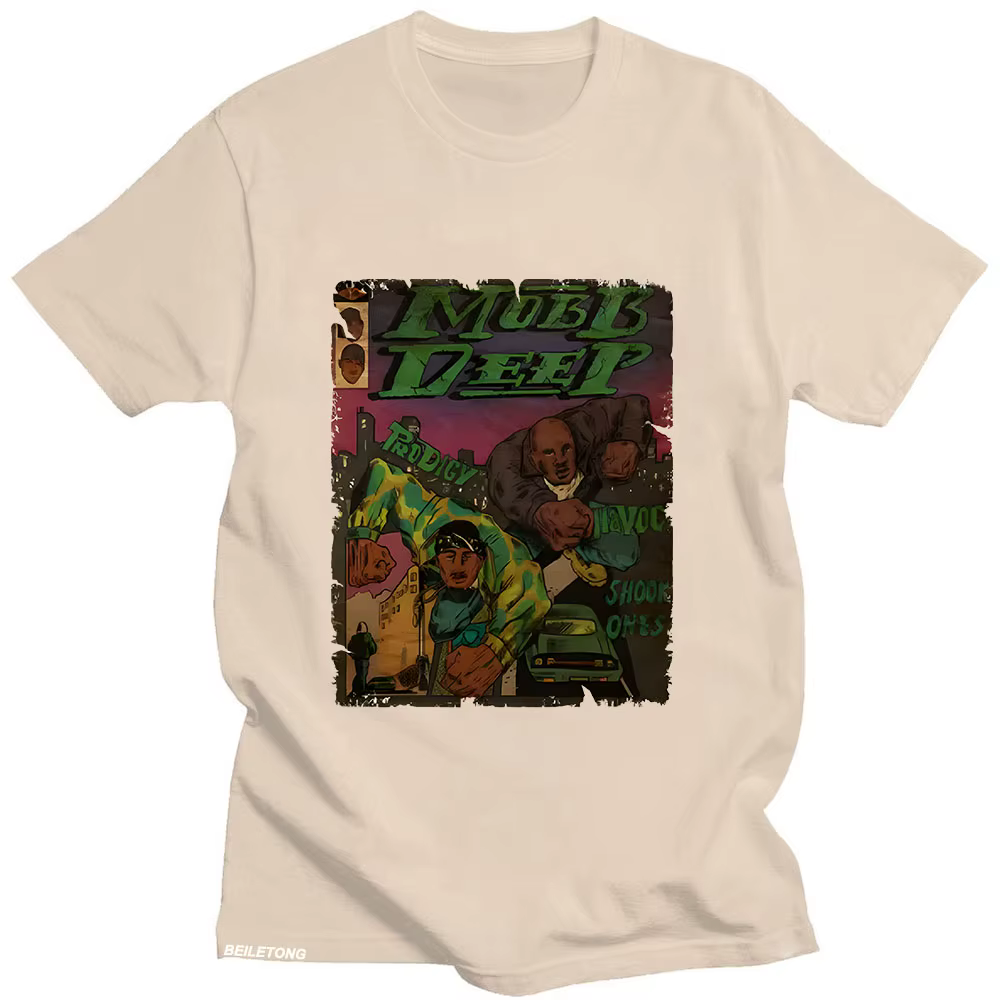 Aature B Deep Graphic Printing Casual Tee-shirt, Tee-shirt à manches courtes, Hip Hop Tshirt, Zones