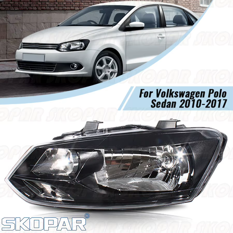 Pour VW Polo berline 2010 2011 2012 2013 2014 2015 2016 2017 accessoires de voiture phare halogène a