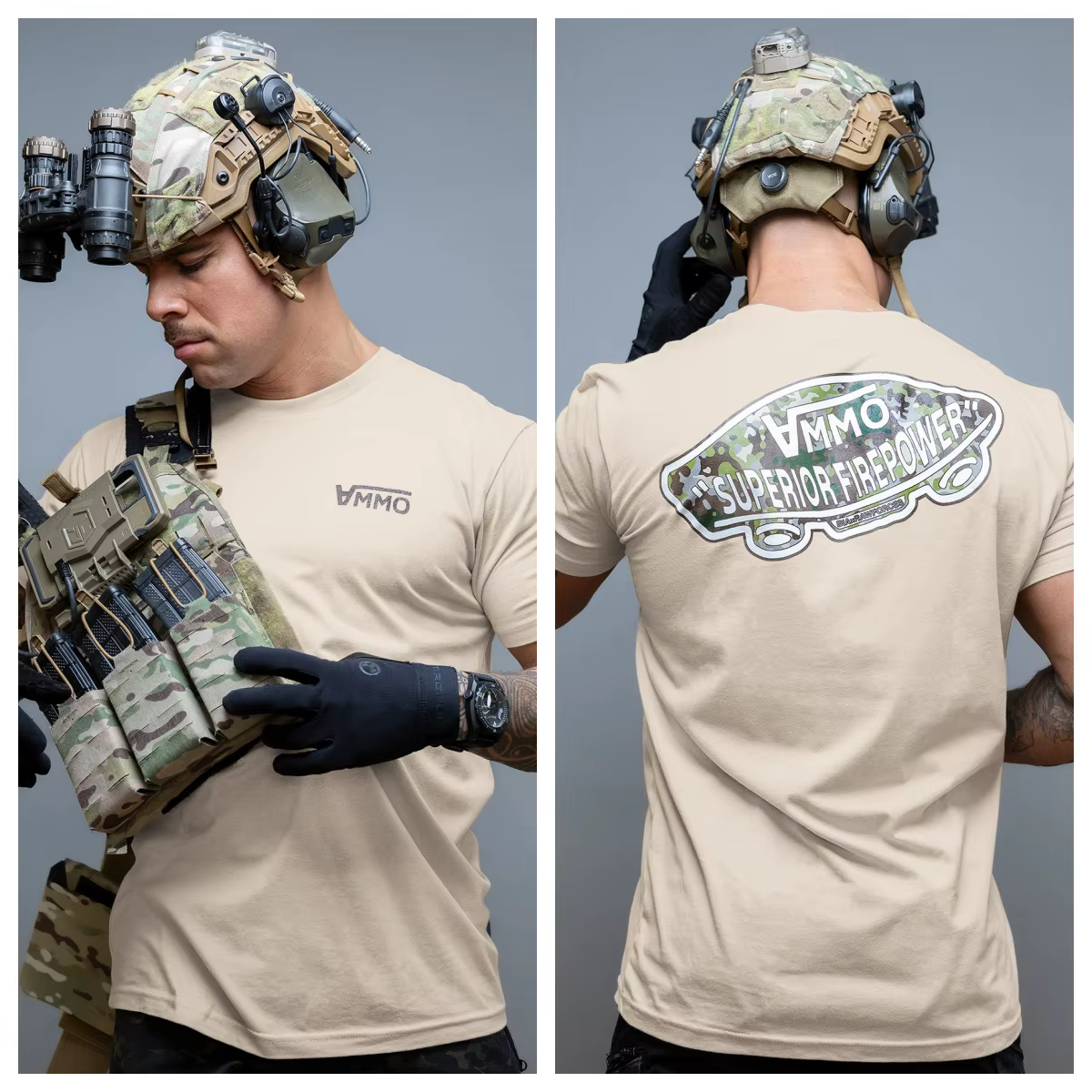 Nouveau T-shirt 2026 Ammo Superior Firepower - Convient pour les vêtements de sport en pur coton