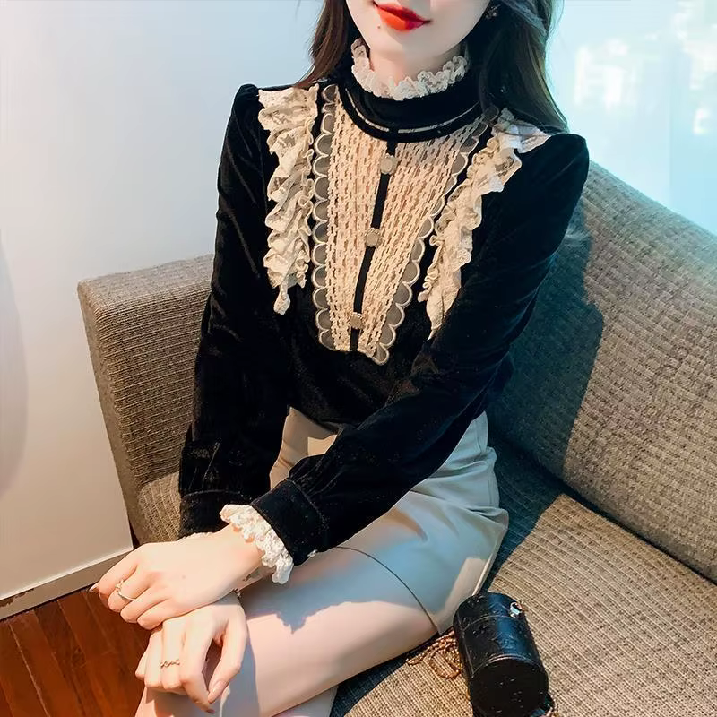 Haut en dentelle pour femmes, vêtements pour jeunes, haute qualité, beaux en Promotions, Streetwear