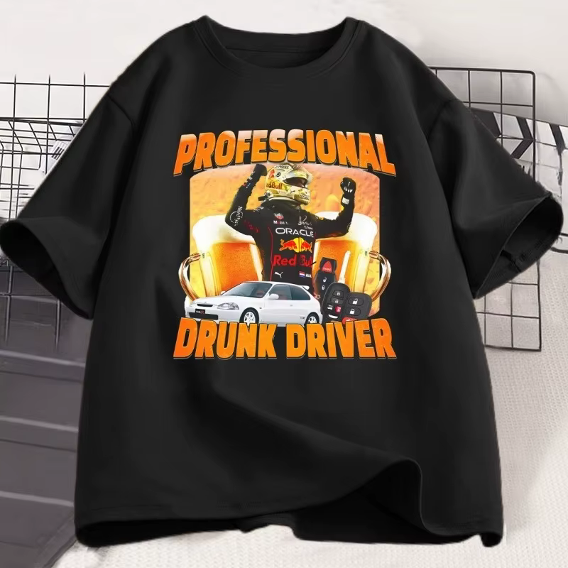T-shirt professionnel pour hommes « Conduite en état d'ébriété », tee-shirt drôle avec motif de bièr