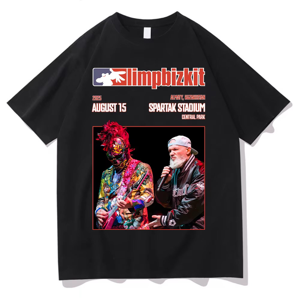 Limp Bizkit Big Bounce Party 2025 T-shirts Mode Vintage Streetwear Coton Manches Courtes Décontracté