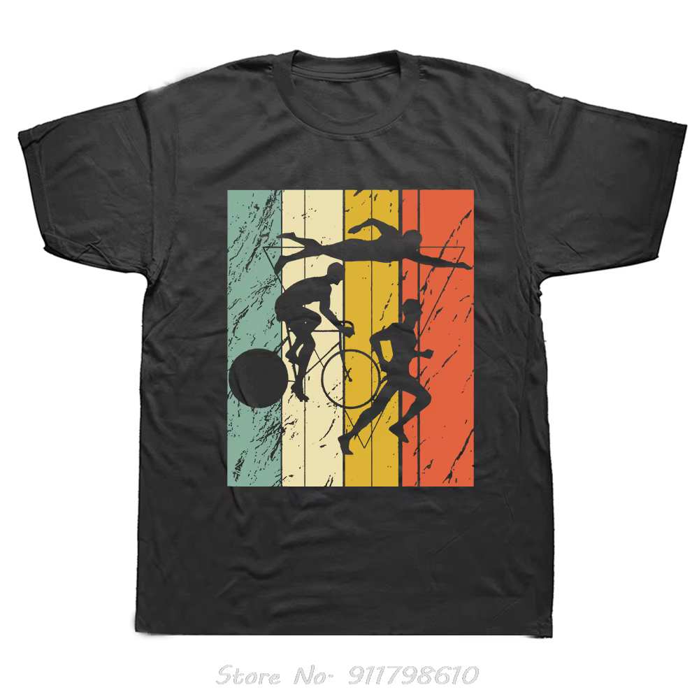 Vêtements pour hommes nouveauté Triathlon nageur vélo course surdimensionné T-shirt Streetwear Fitne