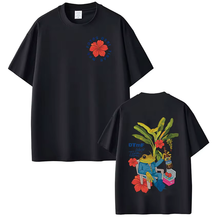 T-shirt Rapper Bad Bunny Debi Tirar Mas Fotos DTMF World Tour T-shirts Homme Femme Mode Vintage Hip 