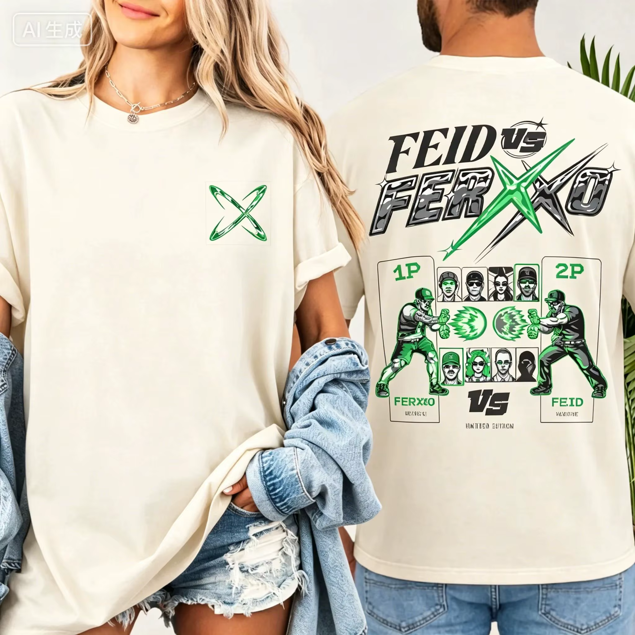 T-shirt Feid Vs Ferxxo USA Tour – Nouveauté 2026 – Confortable, Haute Qualité, Décontracté, Coupe Ov
