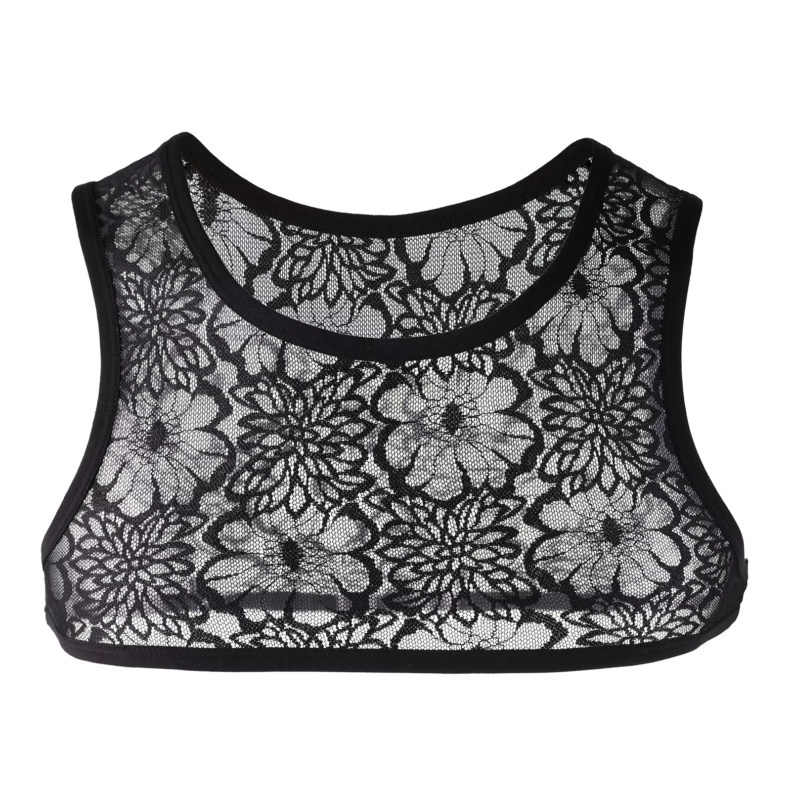 Hommes dentelle pure culture hauts gilet sans manches Crossdressing homme Sissy soutiens-gorge court