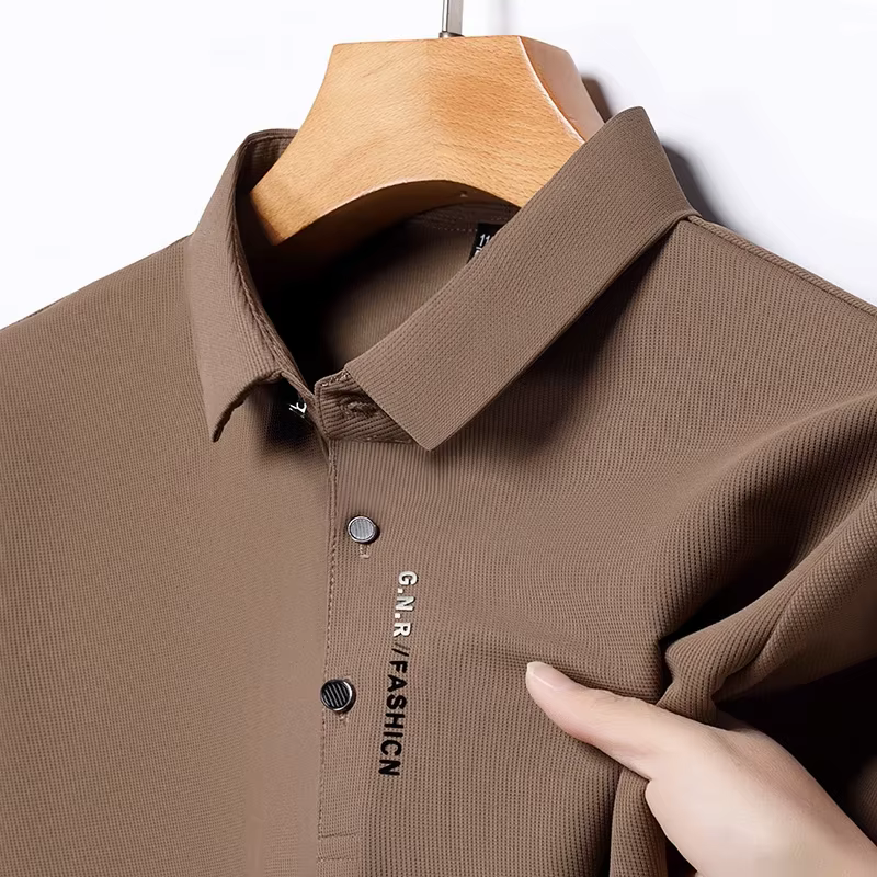 Polo à manches courtes pour hommes, couleur unie, respirant, confortable, élastique, nouvel arrivage