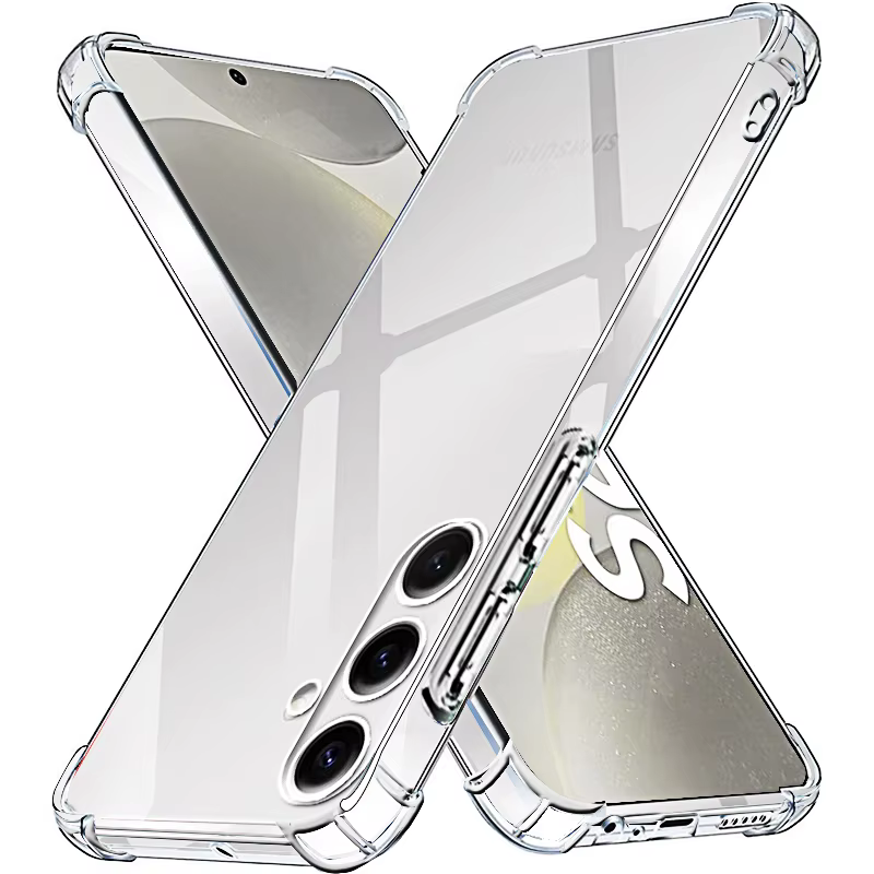 Coque de téléphone transparente pour Samsung Galaxy S24 Plus, coque arrière Ultra transparente pour 