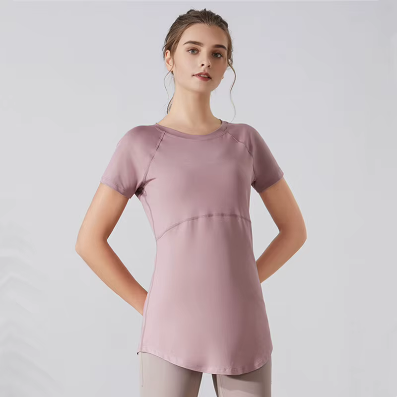 Femmes Yoga chemises manches courtes Sport T-Shirts respirant mince chemise de course séchage rapide