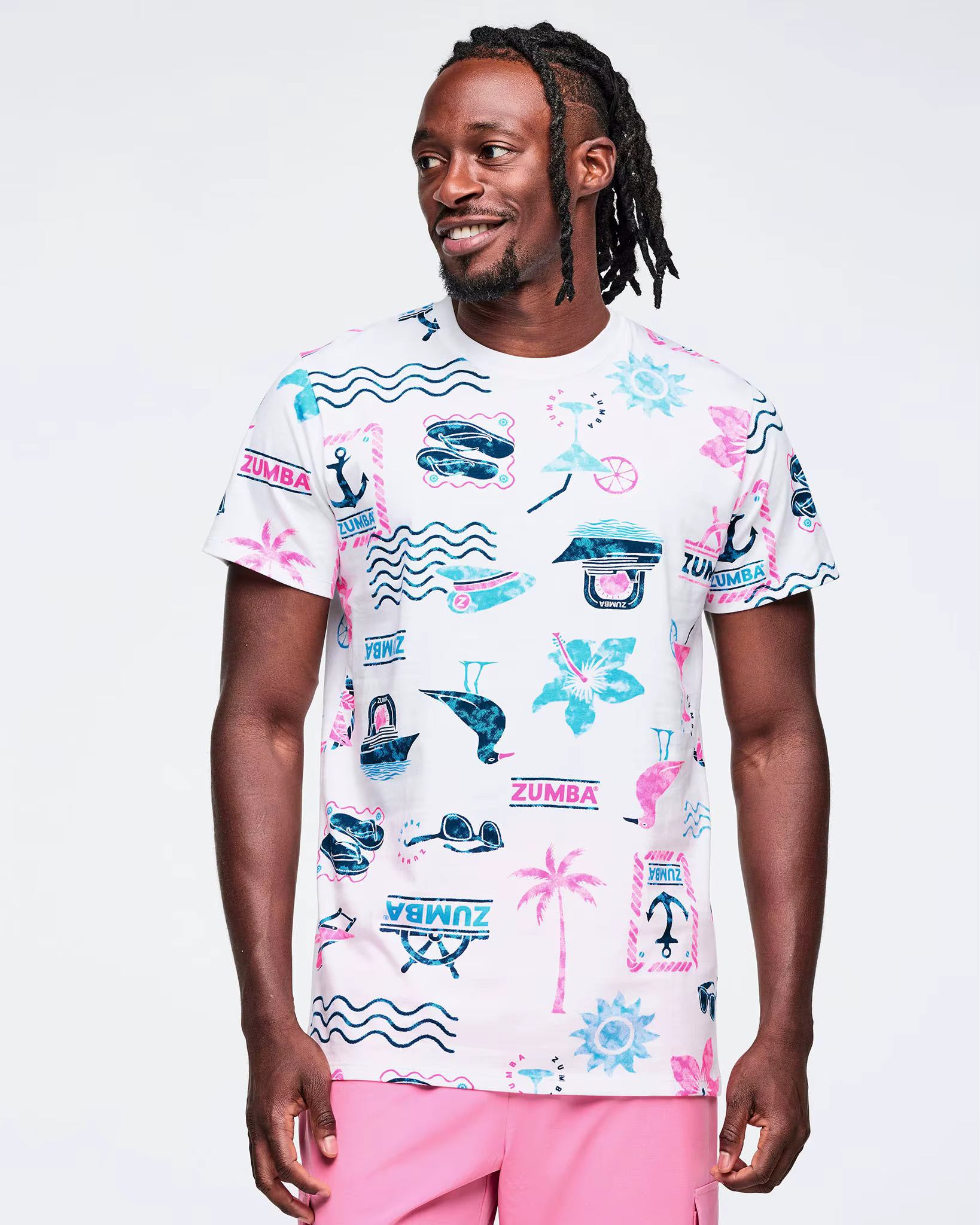 T-shirt imprimé intégral Zumba pour hommes 2026 - Idéal pour les vacances à la plage, décontracté po