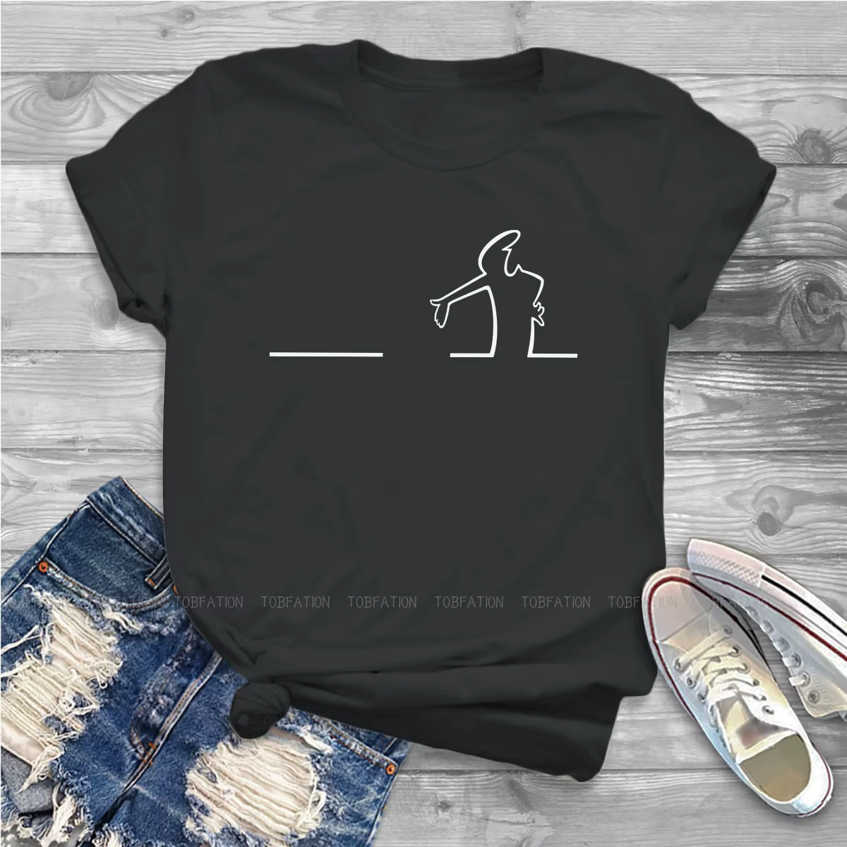 T-shirt gauche pour femmes La Linea t-shirts Style dame t-shirt 4XL imprimé doux en vrac