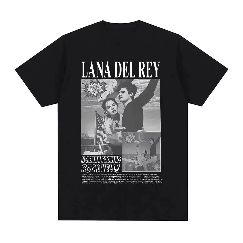 Chanteur Lana Del Rey imprimé T-Shirt femmes mode Hip Hop hommes t-shirts Streetwear Harajuku T-Shir
