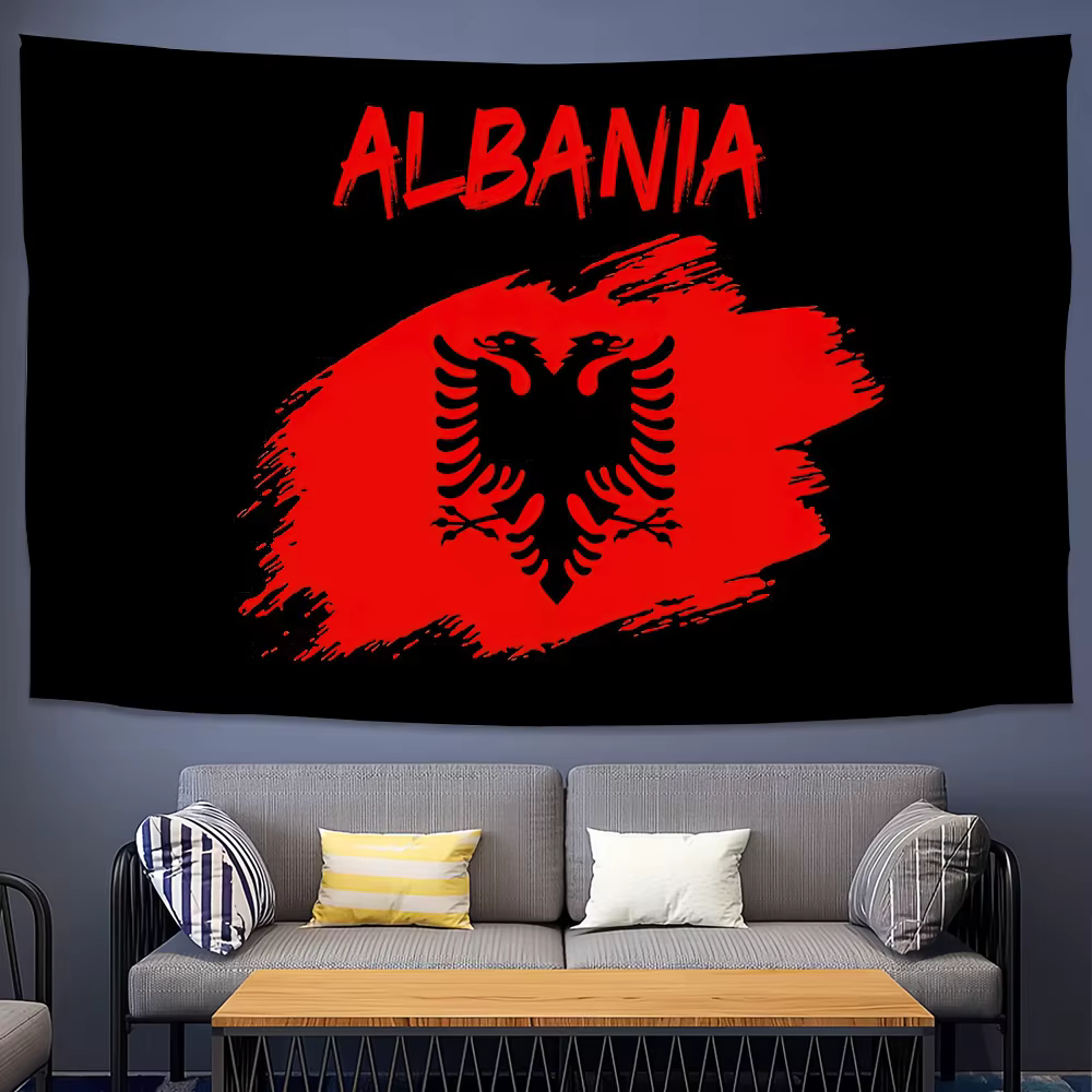Drapeau albanais Feel pour pique-nique, fête, art, décoration de la maison, camping en plein air, ba