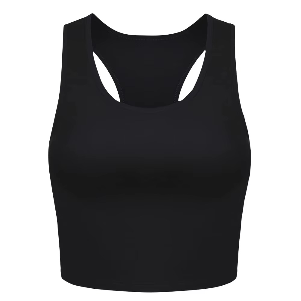 Débardeur sans manches pour femme, haut court, élastique, pour la course, la gym, le sport, le fitne