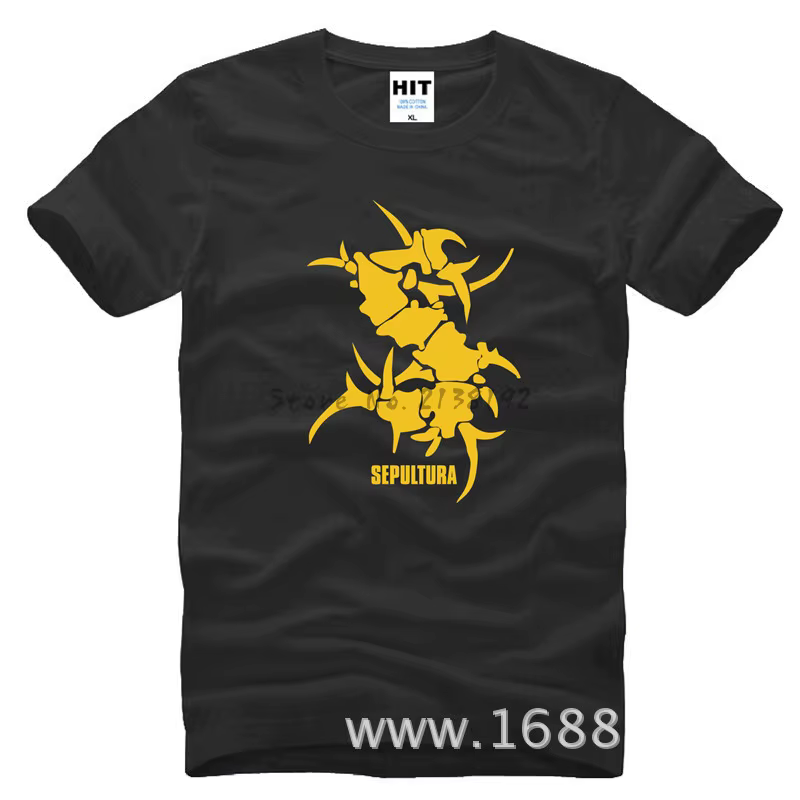 SEPULTURA-T-shirt à manches courtes pour homme, haut décontracté en coton, logo tribal, métal punk r